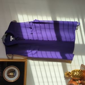 COLDWATER CREEK Chiffon Sheer Purple Top Size 2X